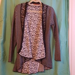 Belldini open cascade front cardigan M